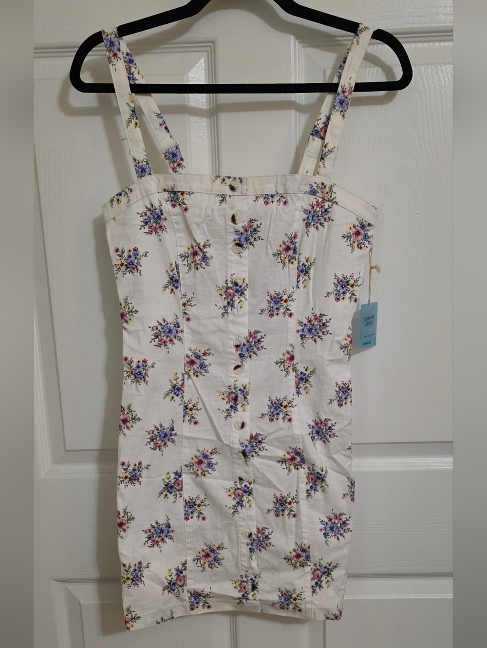 Forever 21 White Floral Mini Dress with Pastel Blooms